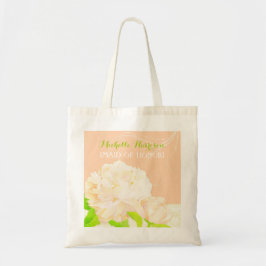 Peach Peony Bridesmaiers oder Trauzeugin Gift Tragetasche