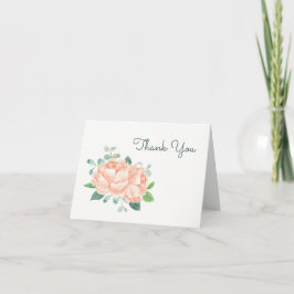 Peach Peony Dankeschön Karte