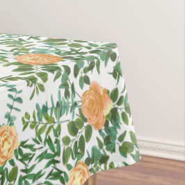 Peach Peony Rose Floral Wedding Tischdecke