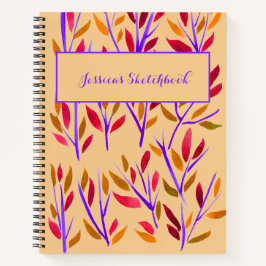Peach Personalisiert Sketchbook Aquarell Notizbuch