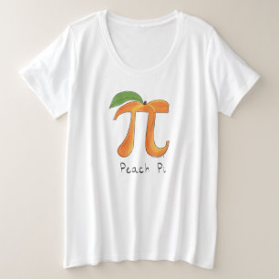Peach Pi Cute Math Pi Day Femmes Plus Taille Tshir