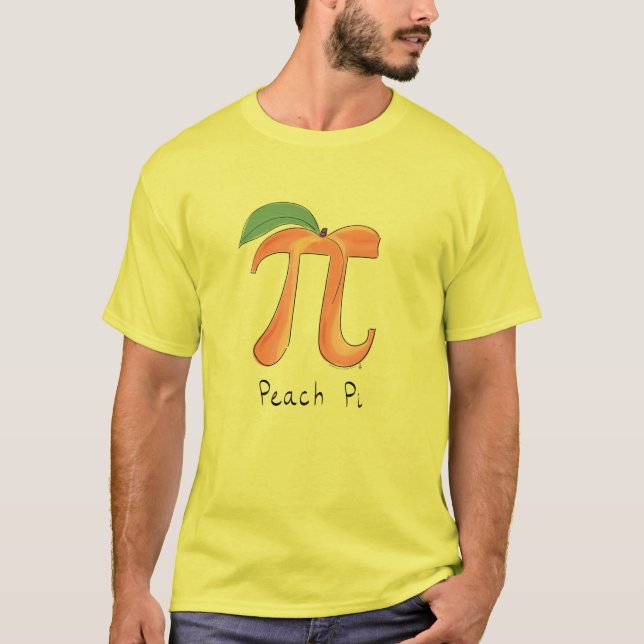Peach Pi Niedlich Mathe Pi Day T - Shirt der Männe (Vorderseite)