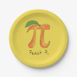 Peach Pi Niedlich Mathematik Pi Day Party Paper Te Pappteller