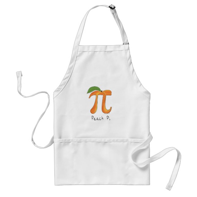 Peach Pi Niedlich Mathematik Pi Day Pie Backen Sch Schürze (Vorne)