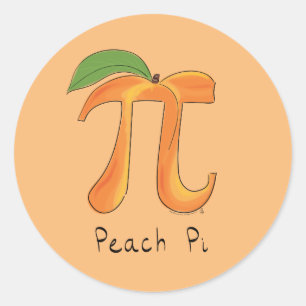 Peach Pi Niedlich Mathematik Pi Day Stickers
