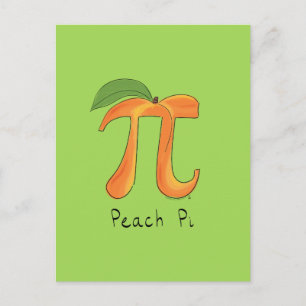 Peach Pi Niedlich Mathematik Pi Tag Postkarte