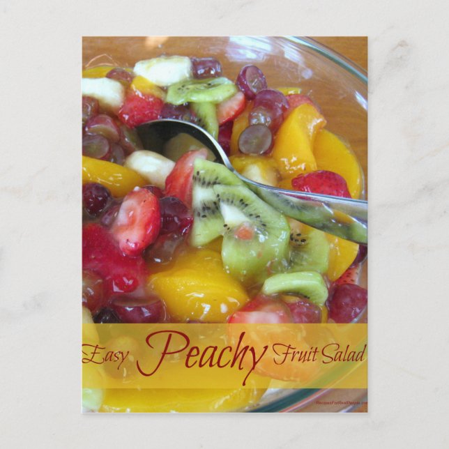 Peach Pie Remplissage Salade de fruits Carte Recet (Devant)