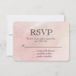 Peach Pink Blush Gefärbte Krawatte UAWG RSVP Karte