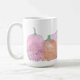 PEACH & PINK GLITZER SEHEN AUTUMN PUMPKINS KAFFEETASSE