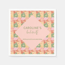 Peach Pink Groovy Abstrakt