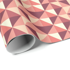 Peach Pink Lila Triangle Geometrie Geschenkpapier
