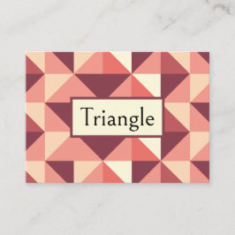 Peach Pink Lila Triangle Geometrie Visitenkarte
