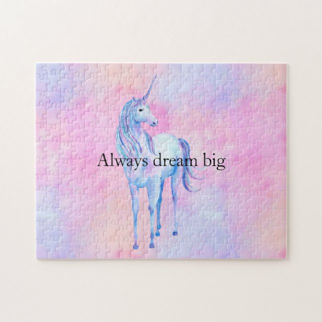 Peach Pink Lila Unicorn (Horizontal)