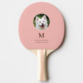 Peach Pink Pet Foto Personalisiert Tischtennis Schläger