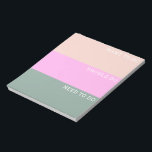 Peach Pink Sage Color Block Strichen to do List Notizblock<br><div class="desc">Eine farbenfrohe und lustige Liste mit Abschnitten zu machen,  die gewollt werden sollen,  tun sollten und müssen zu tun.</div>