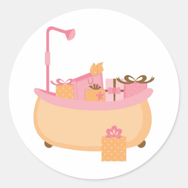 Peach & Pink Tub Stickers (Vorderseite)