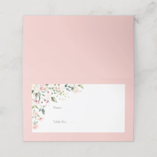 Peach Pink Watercolor Empfang Place Platzkarte