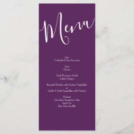 Peach Plum Purple Peony Rose Menu Mariage