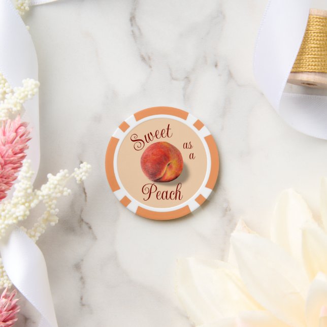 Peach Poker Chips (Hochzeit)