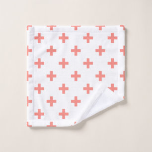 Peach polka croise sur blanc