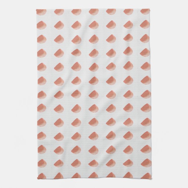 Peach Polka dots Küchentuch (Vertikal)