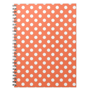 Peach Polka Dots Muster Musterpattern Illustrator Notizblock