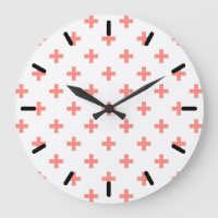Peach polka Kreuze auf weiß