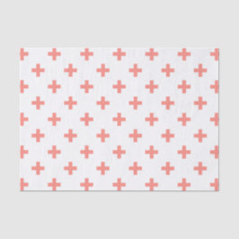 Peach polka Kreuze auf weiß Seidenpapier