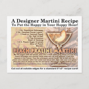 Peach Praline Martini Rezept Postkarte