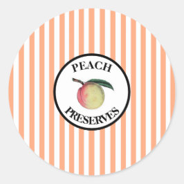 Peach Preserve Runder Aufkleber