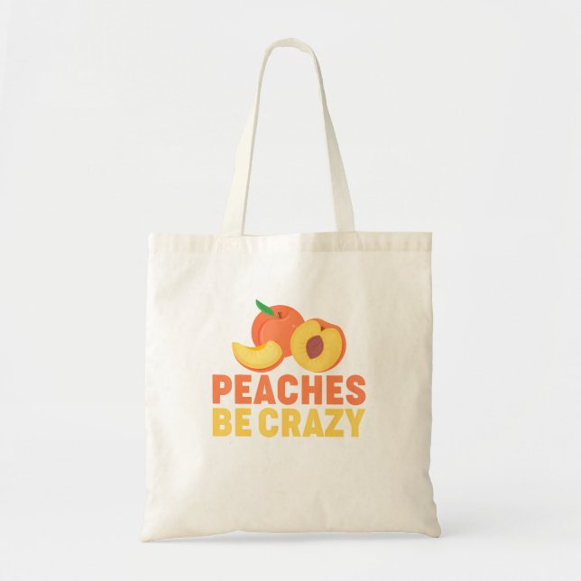 Peach Pun Fruit Georgia Iced Tee Tragetasche (Vorne)