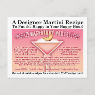 Peach Raspberry Parfait Martini Rezept Postkarte
