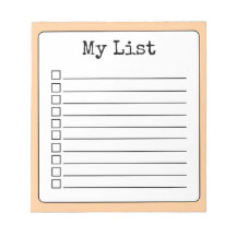 Peach Retro Custom Checklist Linken
