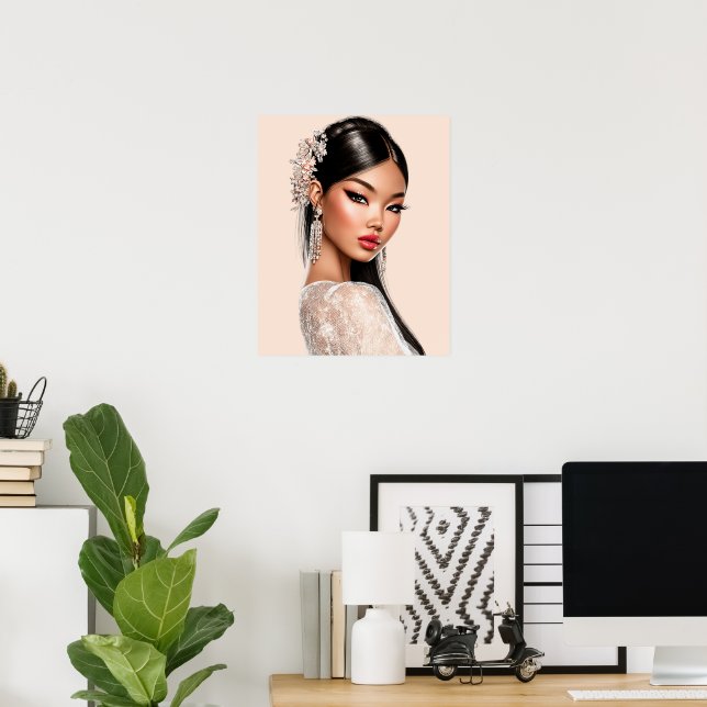 Peach Reverie | Vertical Portrait Poster (16×20) (Heimbüro)