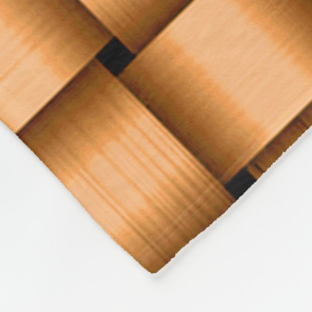 Peach Ribbon Fleece Blanket (Ecke)