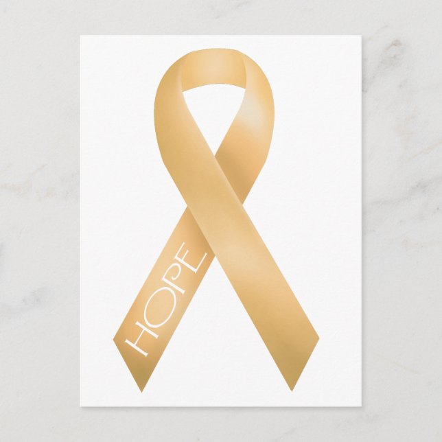 Peach Ribbon Postkarte (Vorderseite)
