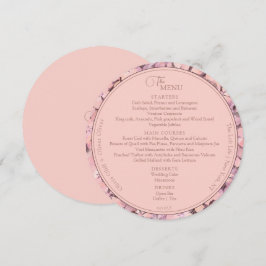 Peach Romance Wedding Circle Menükarte