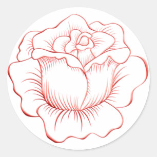 Peach-Rose Aufkleber und Umschlag Aufkleber