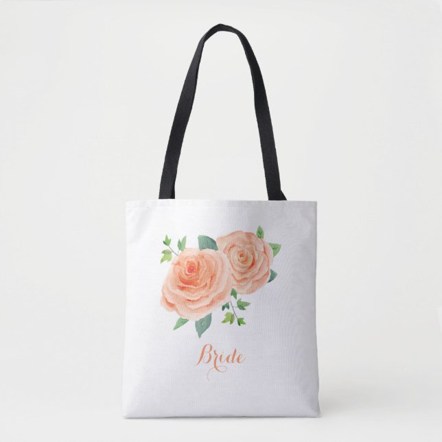 Peach Rose Bridal Tasche (Vorderseite)