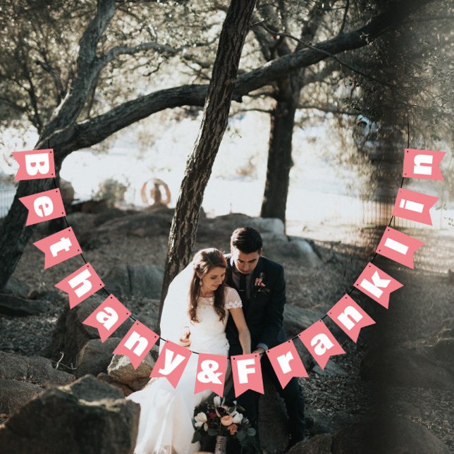 Peach Rose Bud Peachy Coral Wedding Wimpelkette (Von Creator hochgeladen)