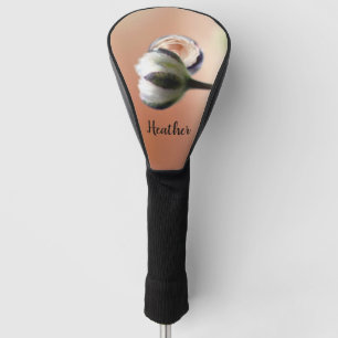 Peach Rose Dropdown Personalisierter Golf Head Cov Headcover