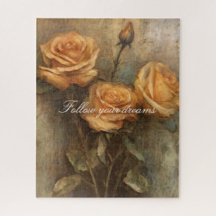 Peach Rose Floral Romantik