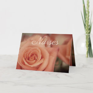 Peach-Rose-Foto Karte