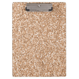 Peach Rose Gold Blush Glitzer Glitz Klemmbrett
