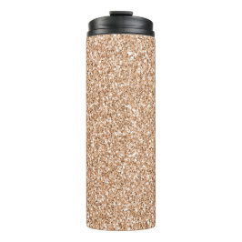 Peach Rose Gold Blush Glitzer Glitz Thermosbecher