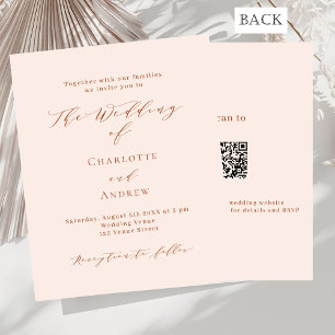 Peach Rose Gold formale QR UAWG Budget Hochzeit