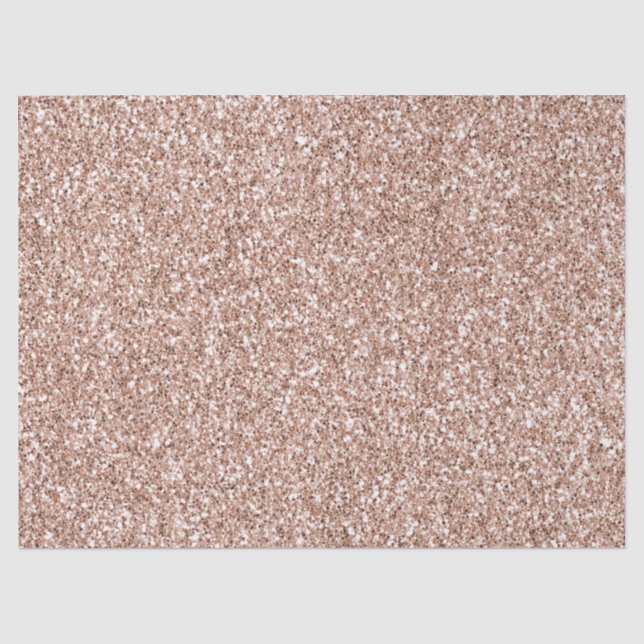 Peach Rose Gold Luxe Glitzer   Seidenpapier (Vorderseite)