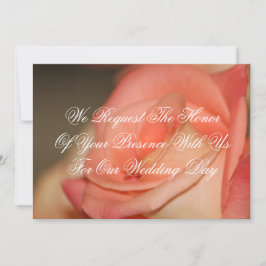 Peach Rose Hochzeit Einladung zu personalisieren