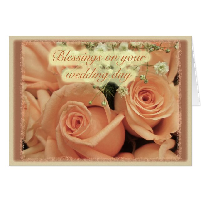 Peach Rose Hochzeiten Segnungen (Vorderseite (Horizontal))