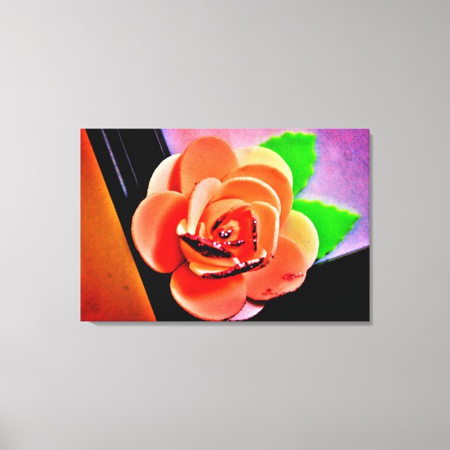 Peach-Rose Leinwanddruck (Vorderseite)